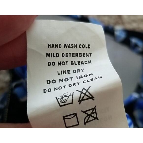 Maxine Of‎ Hollywood Blue Floral One Piece SwimDress Bathing Swimsuit Size 30W - Picture 9 of 10